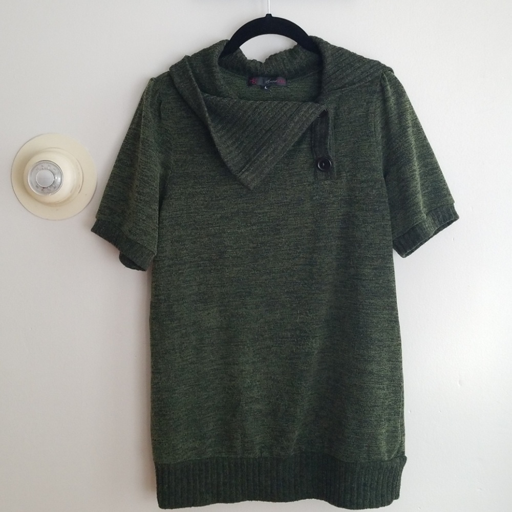 Scarf collar sweater